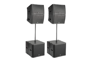 QSC KLA12-BK Line Array Speakers (x4) with KLA181-BK Subs (x2)